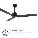 Ventilador de techo ANNE 127 negro