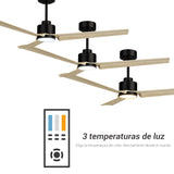 Ventilador de techo ANNE 127 con luz negro