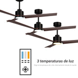 Ventilador de techo ANNE 127 con luz negro