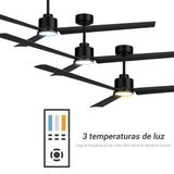 Ventilador de techo ANNE XL 160 con luz marrón óxido