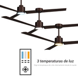 Ventilador de techo ANNE XL 160 con luz marrón óxido