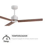 Ventilador de techo ANNE 127 blanco y madera