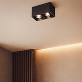 Aplique de techo doble Square Black