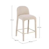 Taburete medio alto Prado Beige