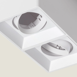 Aplique de techo doble Square White