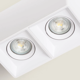 Aplique de techo doble Square White