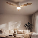 Ventilador de techo con luz Gaute White