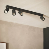 Aplique de techo 4 focos Brais Black