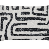 Cojin rectangular blanco y negro
