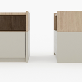 Mesa de noche bicolor